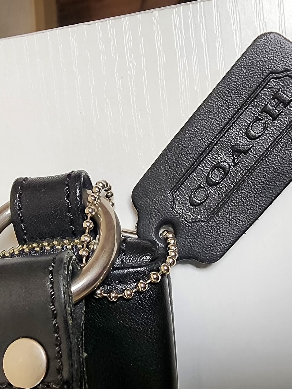Vintage Coach Black Leather Chelsea Slim Crossbody #9457 - Picture 11 of 13